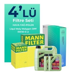 MANN Ford Kuga 2.0 Dizel Filtre Bakım Seti Liqui Moly Motor Yağlı (2008-2012) 4 Lü