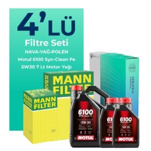 MANN Ford Transit Custom 2.2 Dizel Filtre Bakım Seti Motul Motor Yağlı (2012-2019) 4 Lü