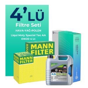 MANN Hyundai i10 1.2 Benzin Filtre Bakım Seti Liqui Moly Motor Yağlı (2020-2024) 4 Lü
