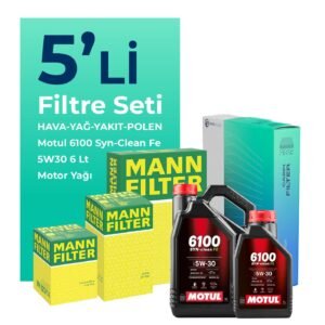 MANN Hyundai Sonata 2.0 Dizel Filtre Bakım Seti Motul Motor Yağlı (2009-2011) 5 Li