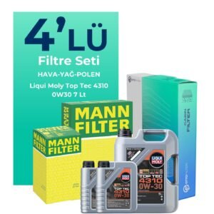 MANN Jaguar F-Pace 2.0 Dizel Filtre Bakım Seti Liqui Moly Motor Yağlı (2015-2022) 4 Lü