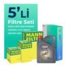 MANN Jeep Grand Cherokee 2.7 Dizel Filtre Bakım Seti Castrol Motor Yağlı (1998-2006) 5 Li