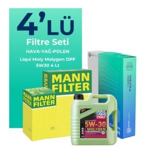 MANN Kia Ceed 1.4 Benzin Filtre Bakım Seti Liqui Moly Motor Yağlı (2010-2012) 4 Lü