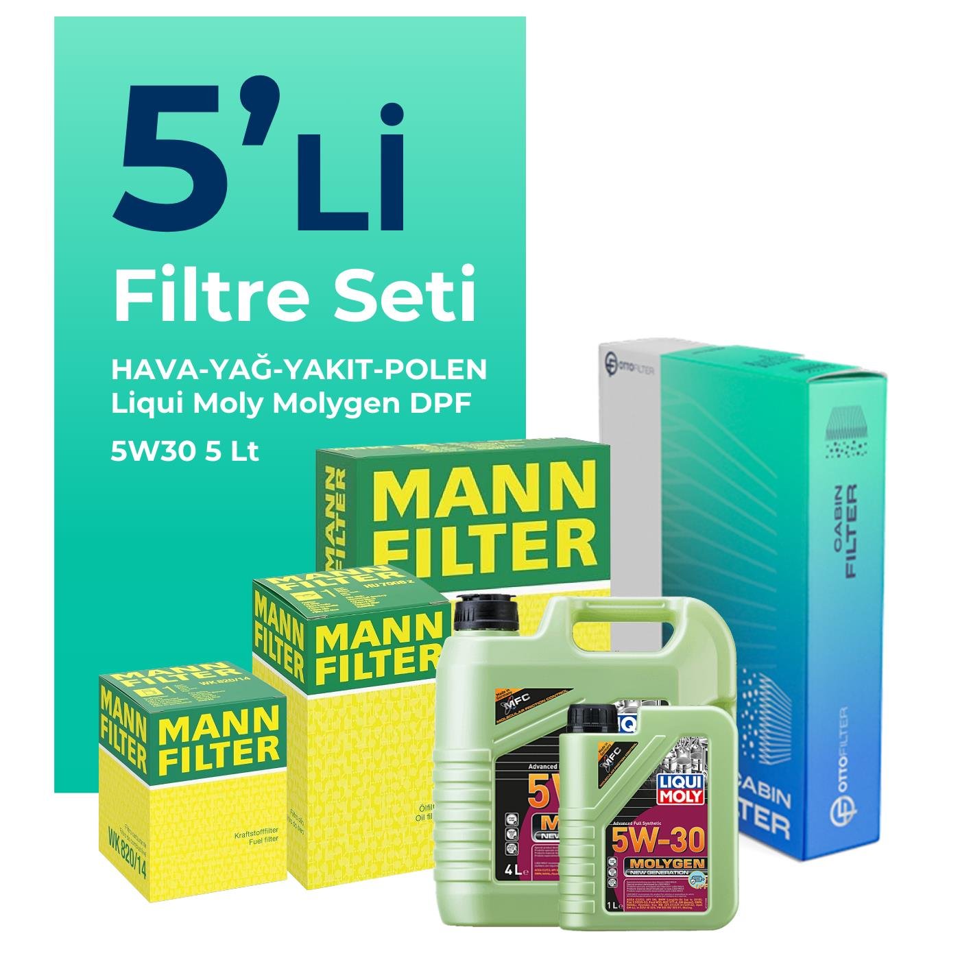 mann-kia-venga-1-4-dizel-filtre-bakim-seti-liqui-moly-motor-yagli-2010-2014-5-li-124302