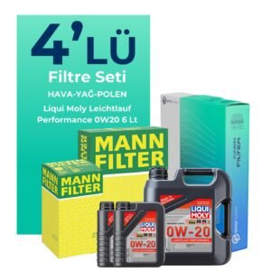 MANN Land Rover Evoque 1.5 Benzinli Filtre Bakım Seti Liqui Moly Motor Yağlı (2020-2023) 4 Lü