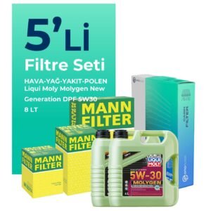 MANN Mercedes E320 Dizel 204 HP Filtre Bakım Seti Liqui Moly Motor Yağlı (2003-2006) 5 Li