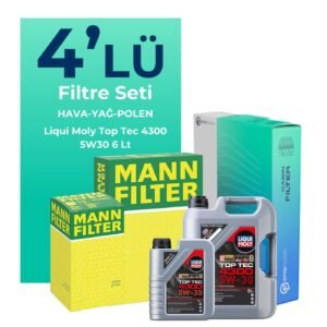 MANN Nissan Qashqai 1.3 Benzin Filtre Bakım Seti Liqui Moly Motor Yağlı (2021-2025) 4 Lü