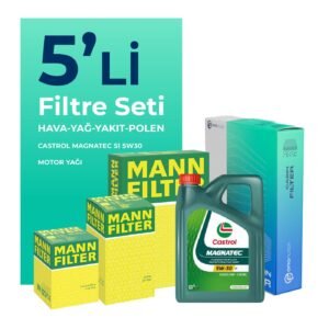 MANN Opel Corsa 1.3 Dizel Filtre Bakım Seti Castrol Motor Yağlı (2014-2019) 5 Li