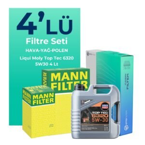 MANN Peugeot 2008 1.2 Benzin Vti Filtre Bakım Seti Liqui Moly Motor Yağlı (2013-2018) 4 Lü