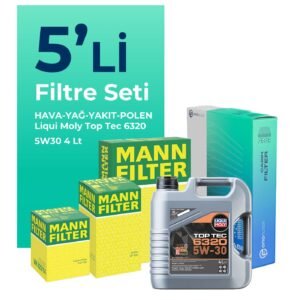 MANN Peugeot 2008 1.5 Dizel Filtre Bakım Seti Liqui Moly Motor Yağlı (2019-2024) 5 Li
