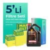 MANN Peugeot 508 1.6 BlueHDi Dizel Filtre Bakım Seti Motul Motor Yağlı (2014-2018) 5 Li