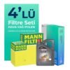 MANN Renault Clio 1.4 Benzin Filtre Bakım Seti Castrol Motor Yağlı (2005-2012) 4 Lü