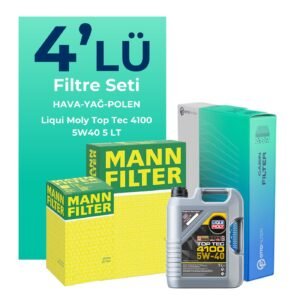 MANN Renault Clio 1.6 Benzin Filtre Bakım Seti Liqui Moly Motor Yağlı (2005-2012) 4 Lü