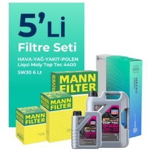 MANN Renault Koleos 1.6 Dizel Filtre Bakım Seti Liqui Moly Motor Yağlı (2016-2018) 5 Li