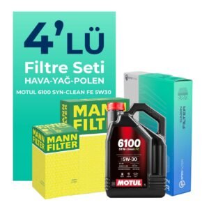 MANN Toyota Auris 1.6 Benzin Filtre Bakım Seti Motul Motor Yağlı (2010-2012) 4 Lü