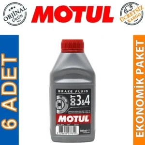 Motul Dot 3 & 4 Brake Fluid 500 Ml Fren Hidrolik Yağı (6 Adet)