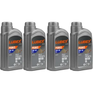 Lubex Primus EC 5W40 1 Lt Tam Sentetik Motor Yağı (4 Adet)